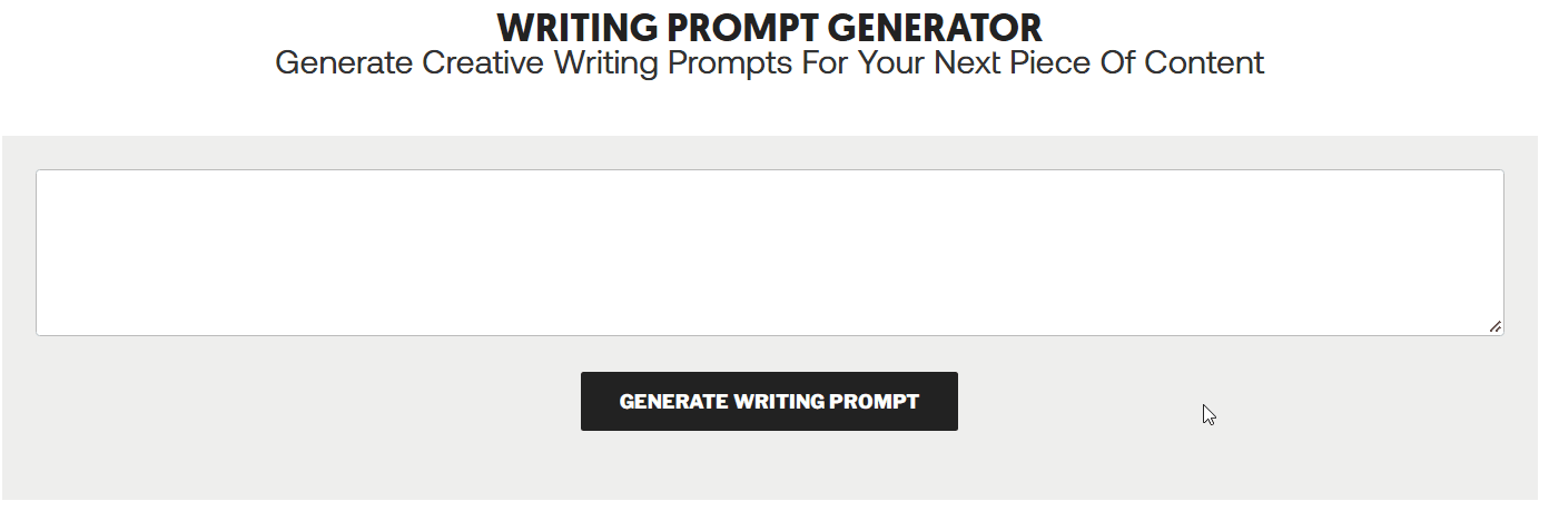 writing prompt generator